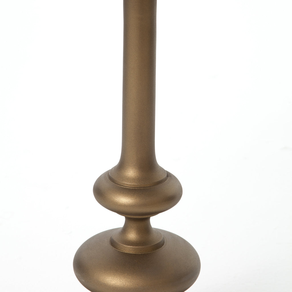 Marlow Matchstick Pedestal Table in Matte Brass by BD Studio