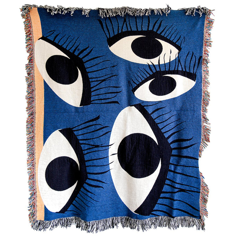 Blue Eyes Woven Throw