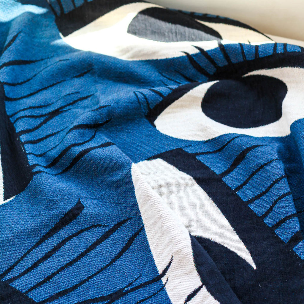 Blue Eyes Woven Throw