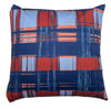 Outdoor Blue Plaid Throw Pillow