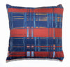 Blue Plaid Throw Pillow