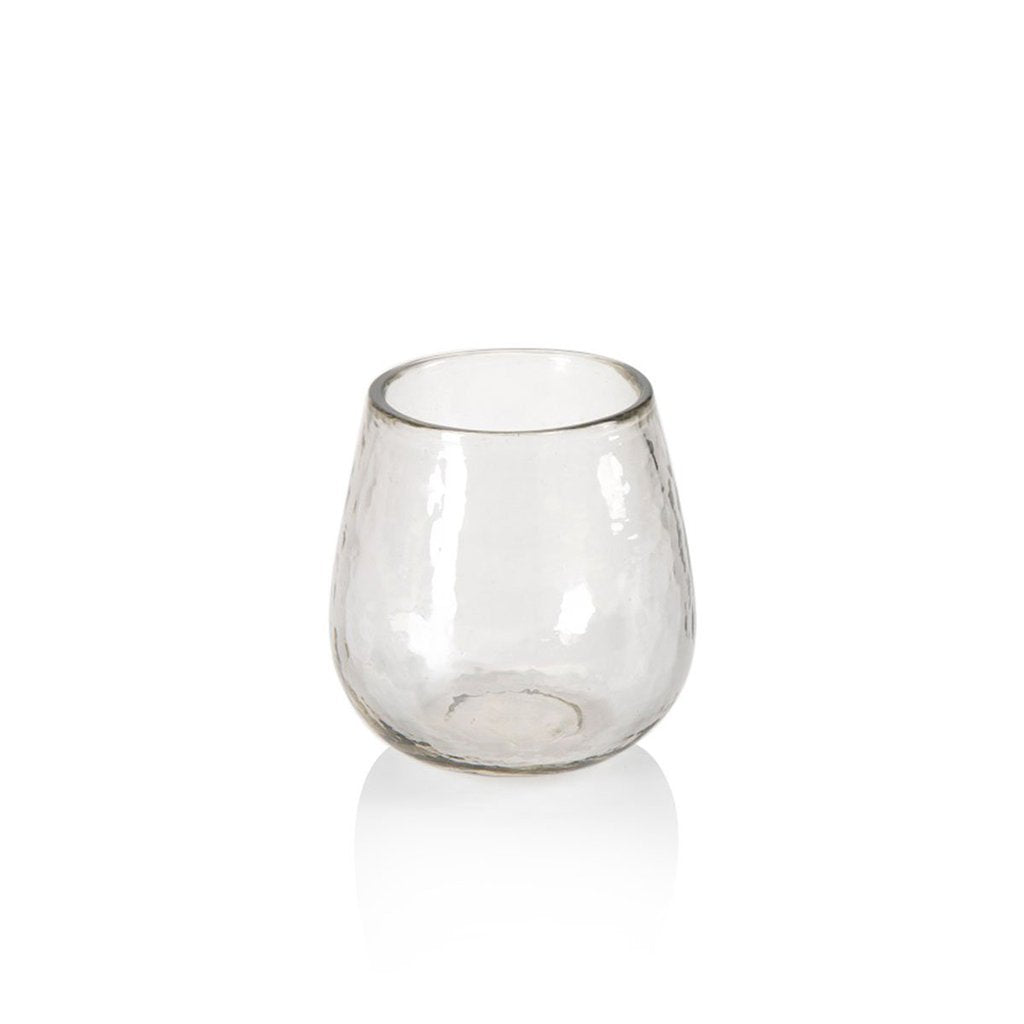 Artisan Hammered Round Stemless All-Purpose Glass