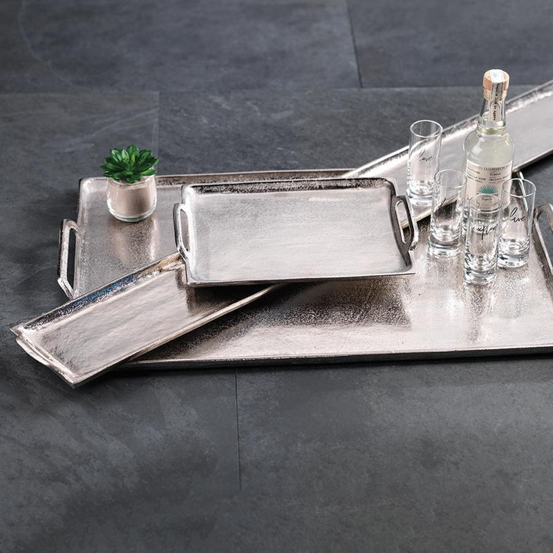 Rectangular Aluminum Tray with Handles