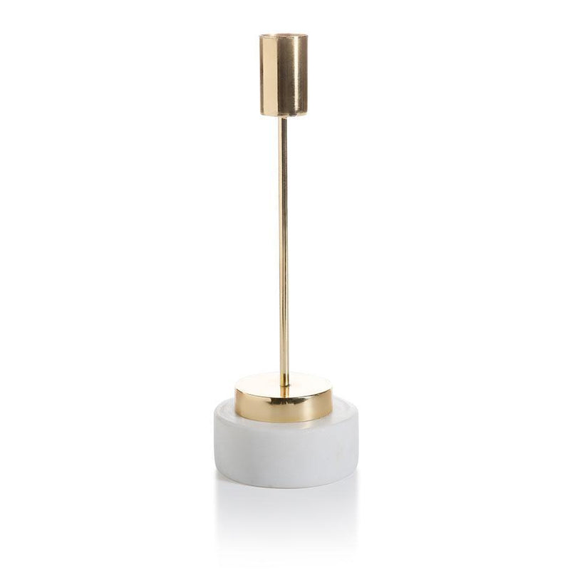 Celine Brass & Marble Taper Candle Holder