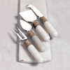 Marble and Wood Cheese Tool Set