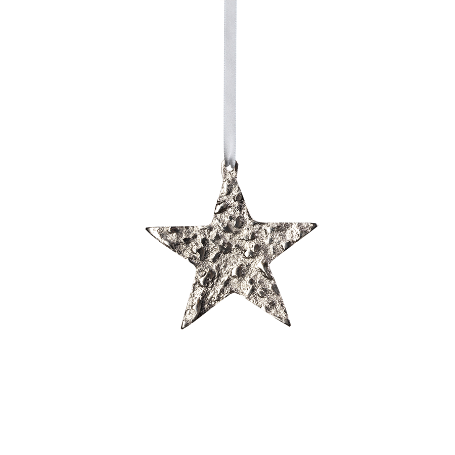 Raw Aluminum Star Ornament Nickel in Various Sizes