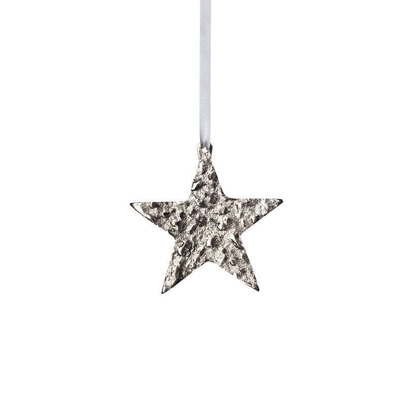 Raw Aluminum Star Ornament Nickel in Various Sizes