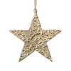 Raw Aluminum Star Ornament Gold in Various Sizes