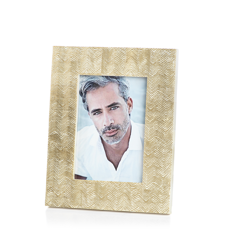 Gold Foil Herringbone Photo Frame