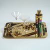 Rectangular Gold Stainless Steel Serving Tray