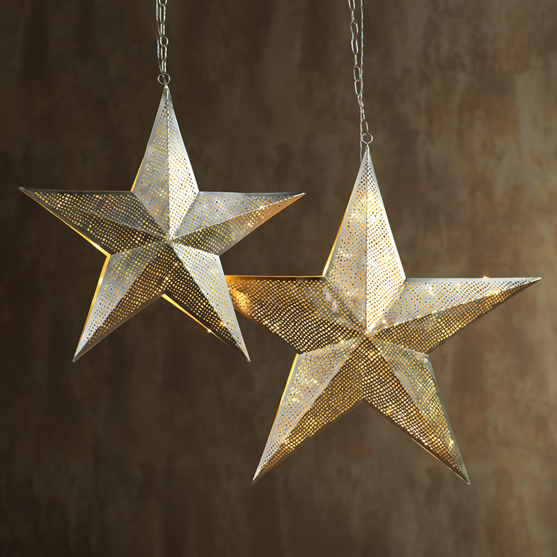 LED Hanging Metal Star Lamp in Various Sizes