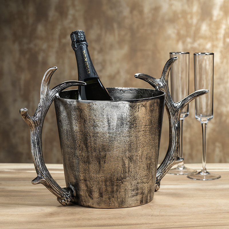 Grant Ice Bucket Wine Cooler w/ Antler Handles