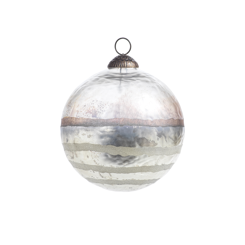 Smoked Hanging Ball Ornaments - Set of 4