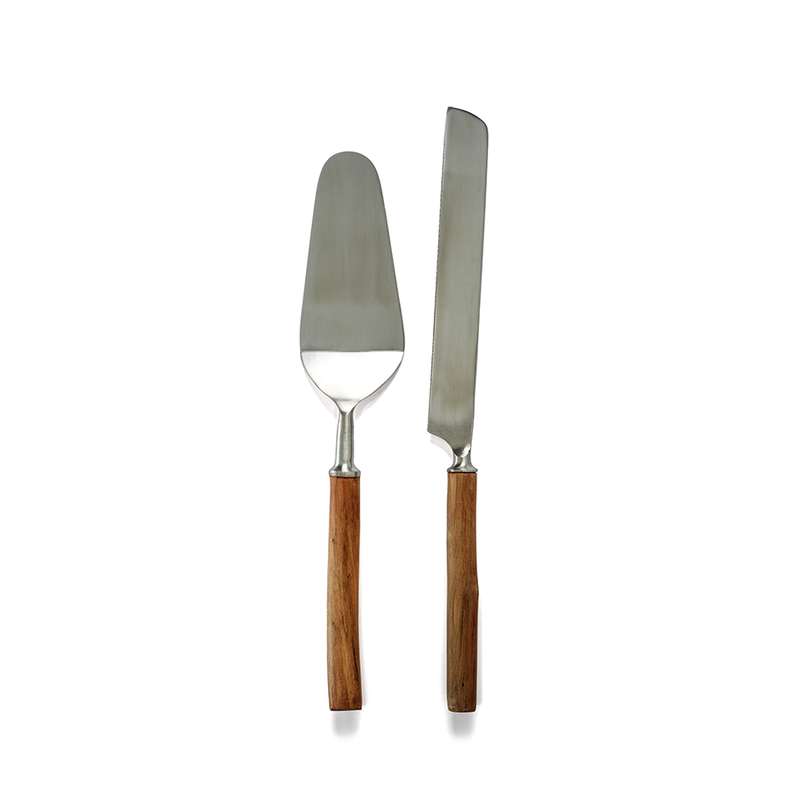 Rosewood Cake Servers (Set of 2)