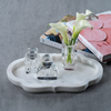 Pietre White Marble Tray