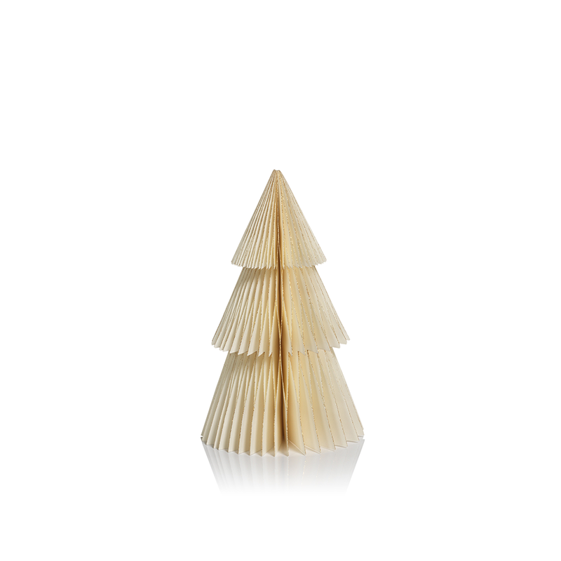 Wish Paper Tabletop Tree - Ivory w. Gold Glitter Edges