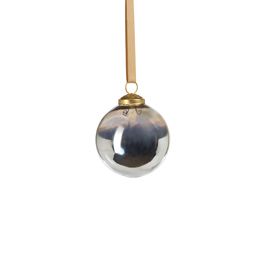 Ombre Luster Ornament - Silver in Various Sizes