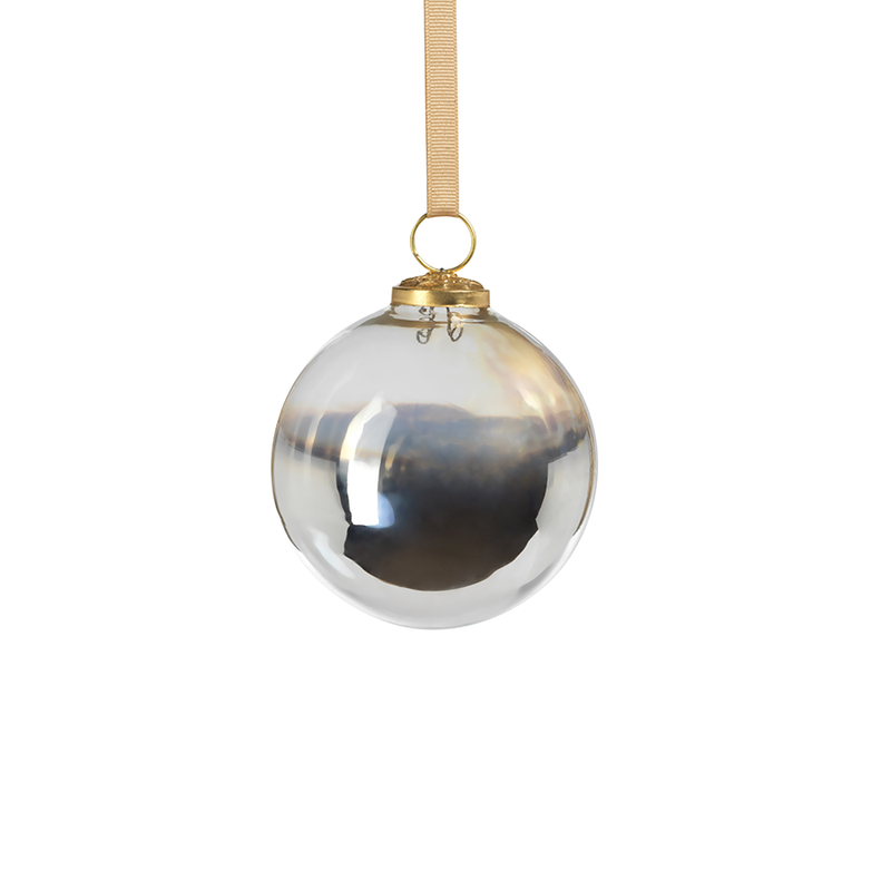 Ombre Luster Ornament - Silver in Various Sizes