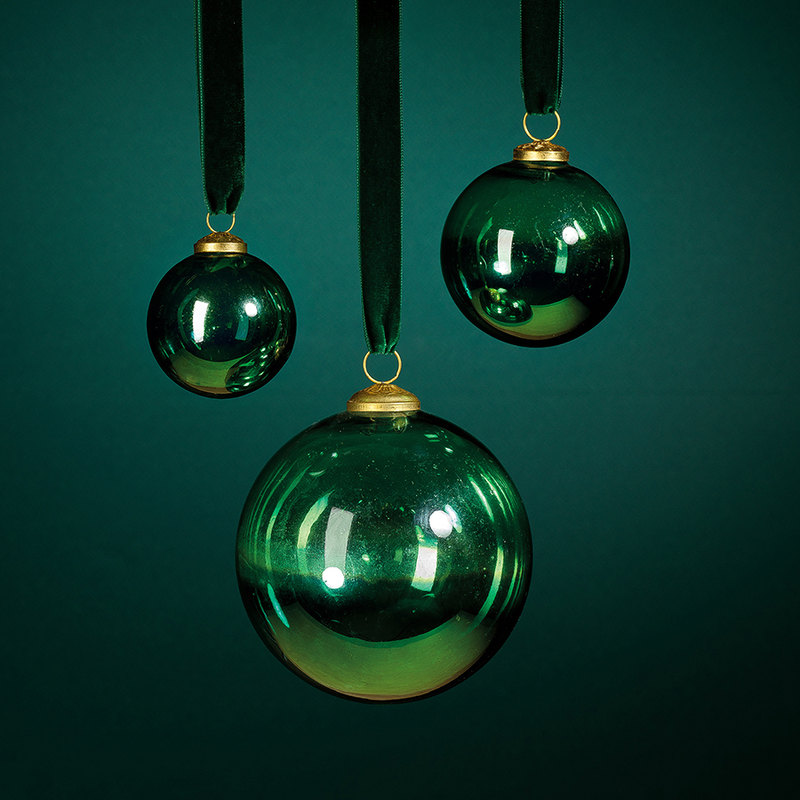 Ombre Luster Ornament - Green in Various Sizes