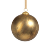 Rustic Metallic Glass Ball Ornaments - Set of 2