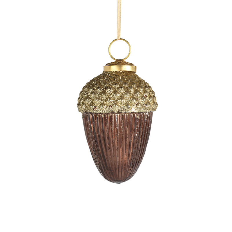 Acorn Holiday Hanging Ornaments - Set of 6