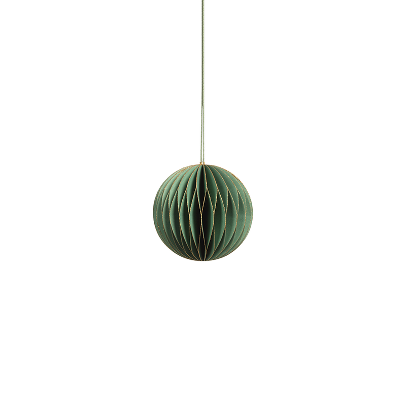 Miriam Paper Deco Ball Ornaments Green - Set of 12