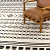 Black Patterned Stripe Rug