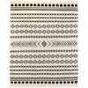 Black Patterned Stripe Rug