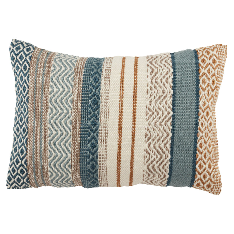 Isko Fleeta Indoor/Outdoor Blue & Gold Pillow 1