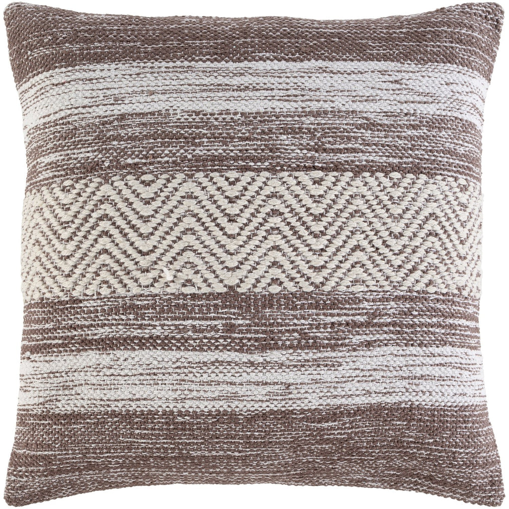 Levi IVL-001 Hand Woven Pillow in Camel & Cream by Surya