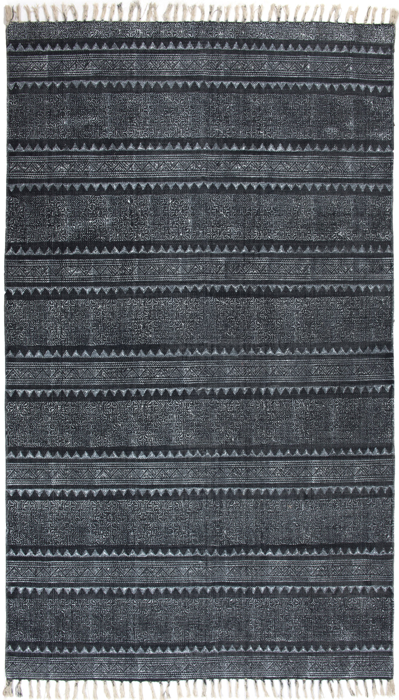 Indigo Block Print Rug