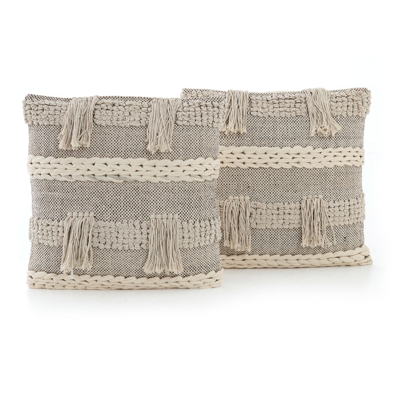 Braided Fringe Pillow Set of 2