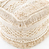 Braided Fringe Pouf