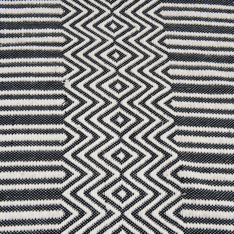 Black Cotton Woven Rug