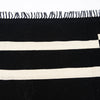 Offset Black Stripe Cotton Rug