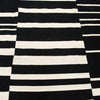 Offset Black Stripe Cotton Rug