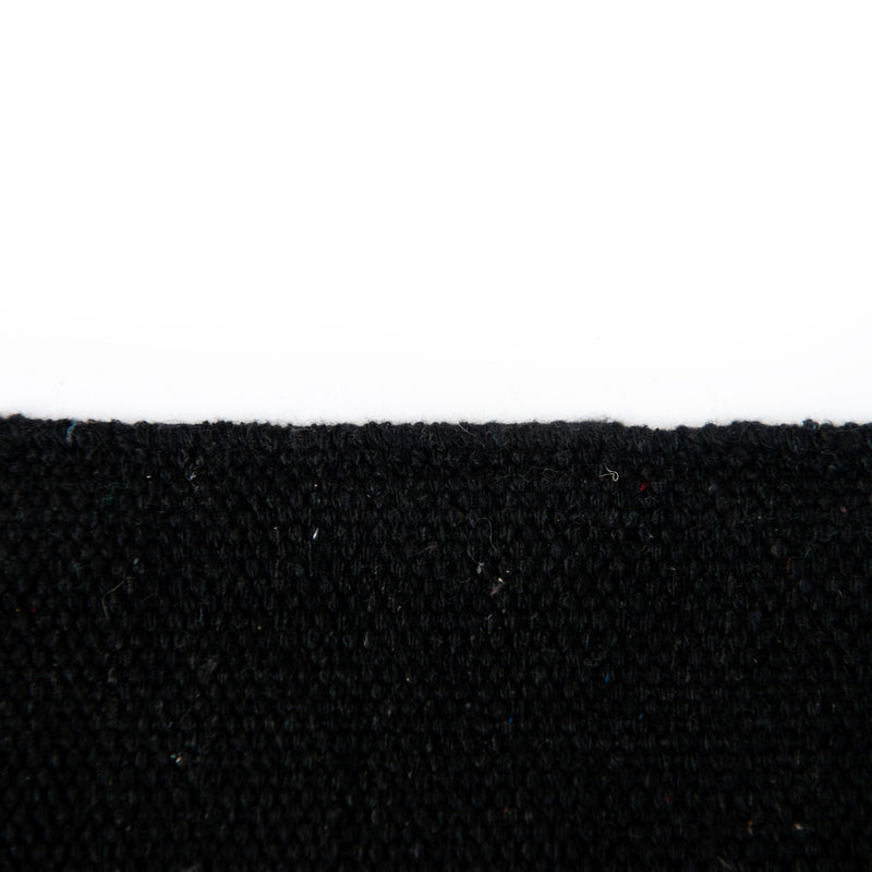 Offset Black Stripe Cotton Rug