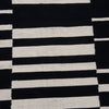 Offset Black Stripe Cotton Rug