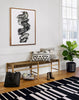 Offset Black Stripe Cotton Rug