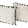 Black Fringe Trim Pillow Set of 2