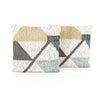 Cream Color Block Pillow Set of 2