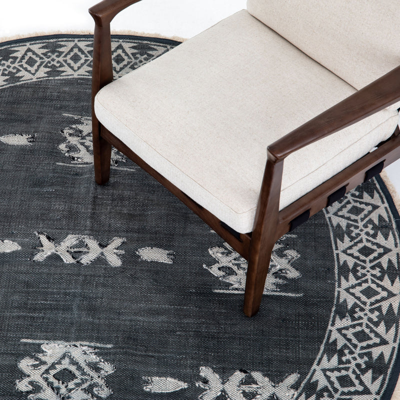 Tribal Faded Black Rug