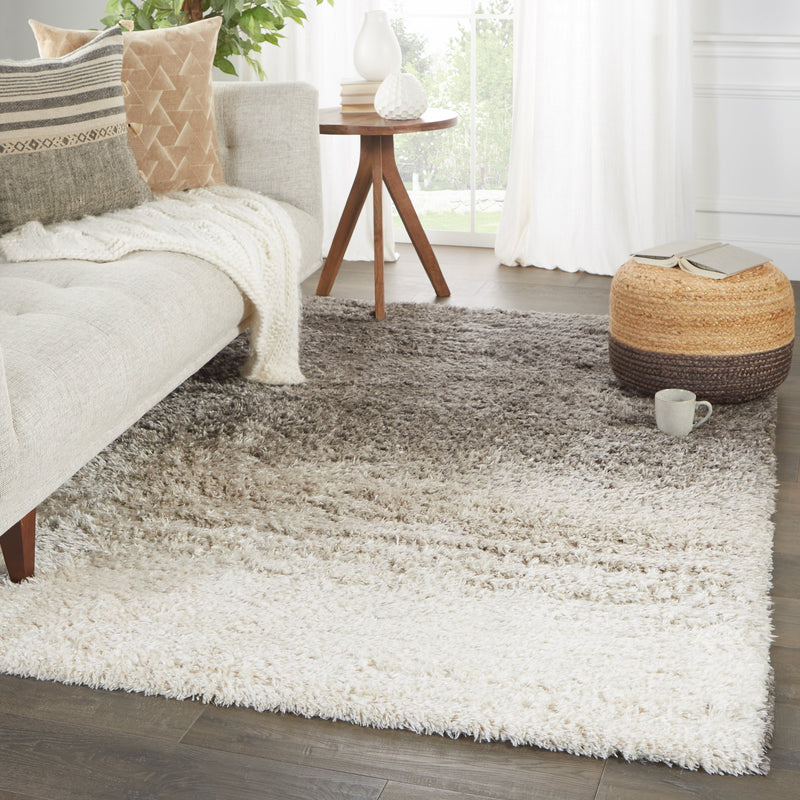 Jola Ombre Gray & Cream Area Rug