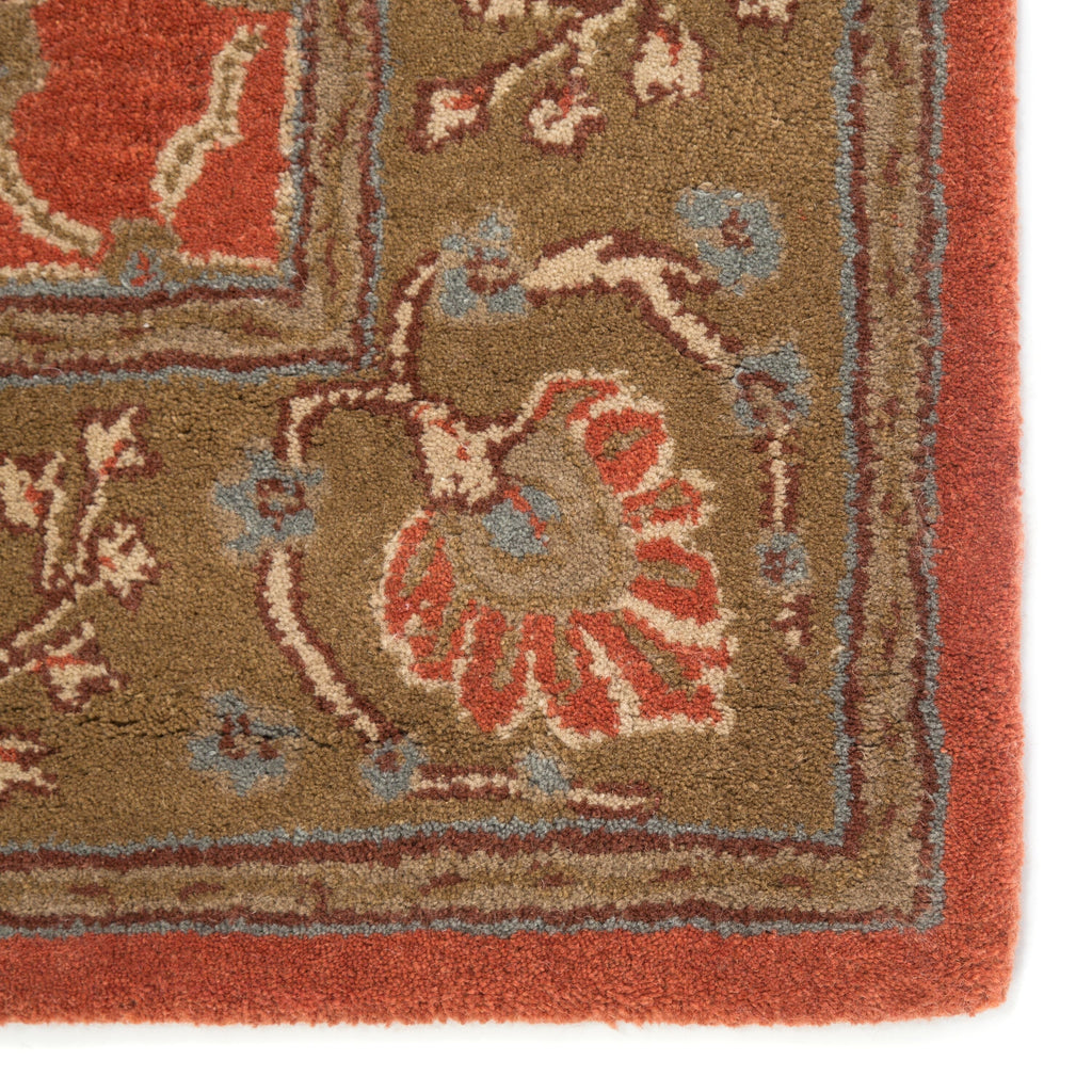 Chambery Handmade Floral Orange & Brown Area Rug