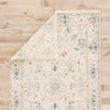 Hacci Hand-Knotted Floral Cream & Blue Area Rug