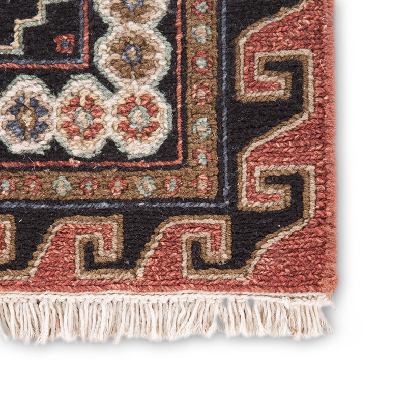 Granato Hand-Knotted Medallion Red & Blue Area Rug design by Jaipur Living