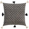 Justine JTI-002 Woven Pillow in Black & Beige by Surya