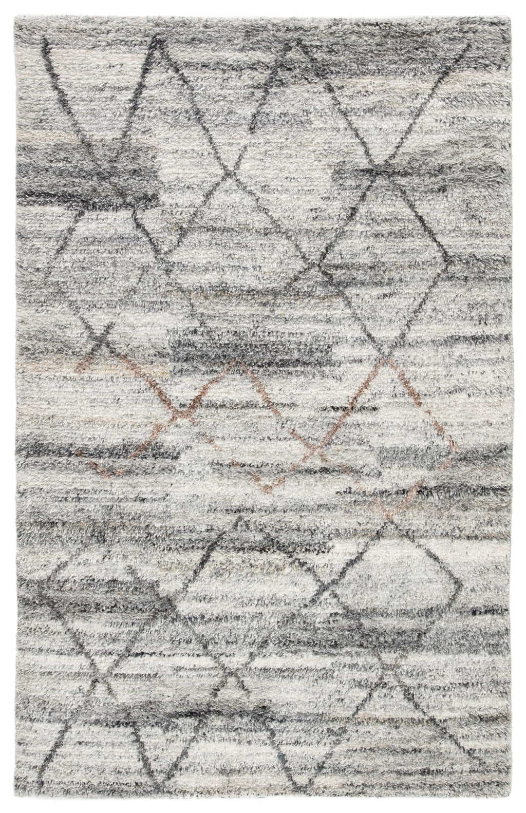 Kenzi Hand-Knotted Trellis Gray & Brown Area Rug