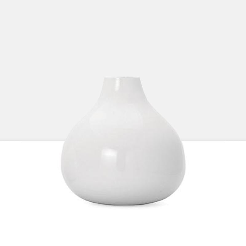 Juno Lacquered Bamboo Gourd Vase Tall in White