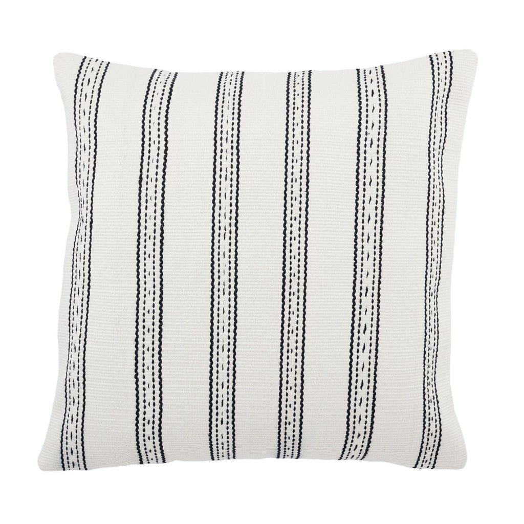 Kadri Colter Indoor/Outdoor Ivory & Black Pillow 1